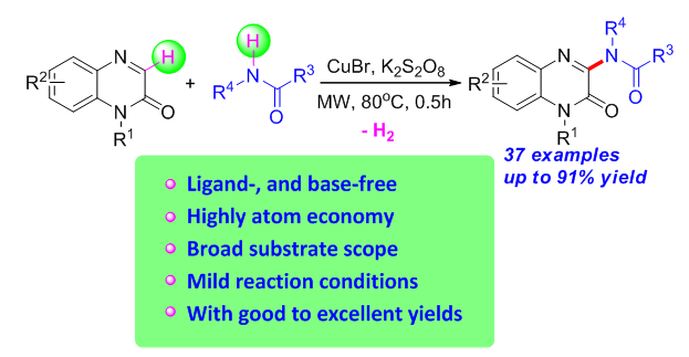 # 77 Highly Efficient Copper-catalyzed Direct C-H Amidation of Quinoxalin-2(1H)ones with Amidates under Microwave Irradi