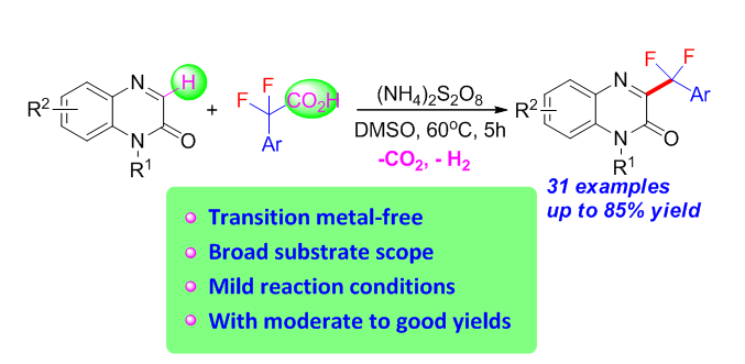 # 78 Transition-Metal-Free Decarboxylative C3-Difluoroarylmethylation of Quinoxalin-2(1H)ones with alfa,alfa-Difluoroary