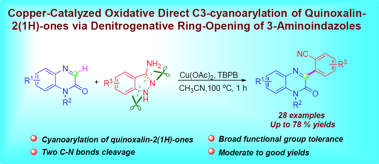 # 101 Copper-Catalyzed Oxidative Direct C3-Cyanoarylation of Quinoxalin-2(1H)-ones via Denitrogenative Ring-Opening of 3